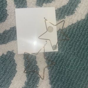 Star gold earrings